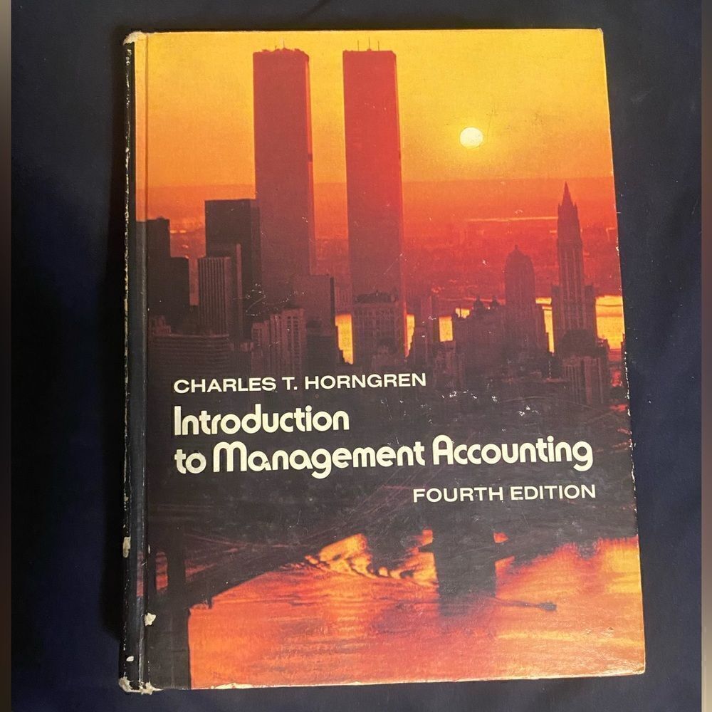 Vintage hardback introduction to management accounting